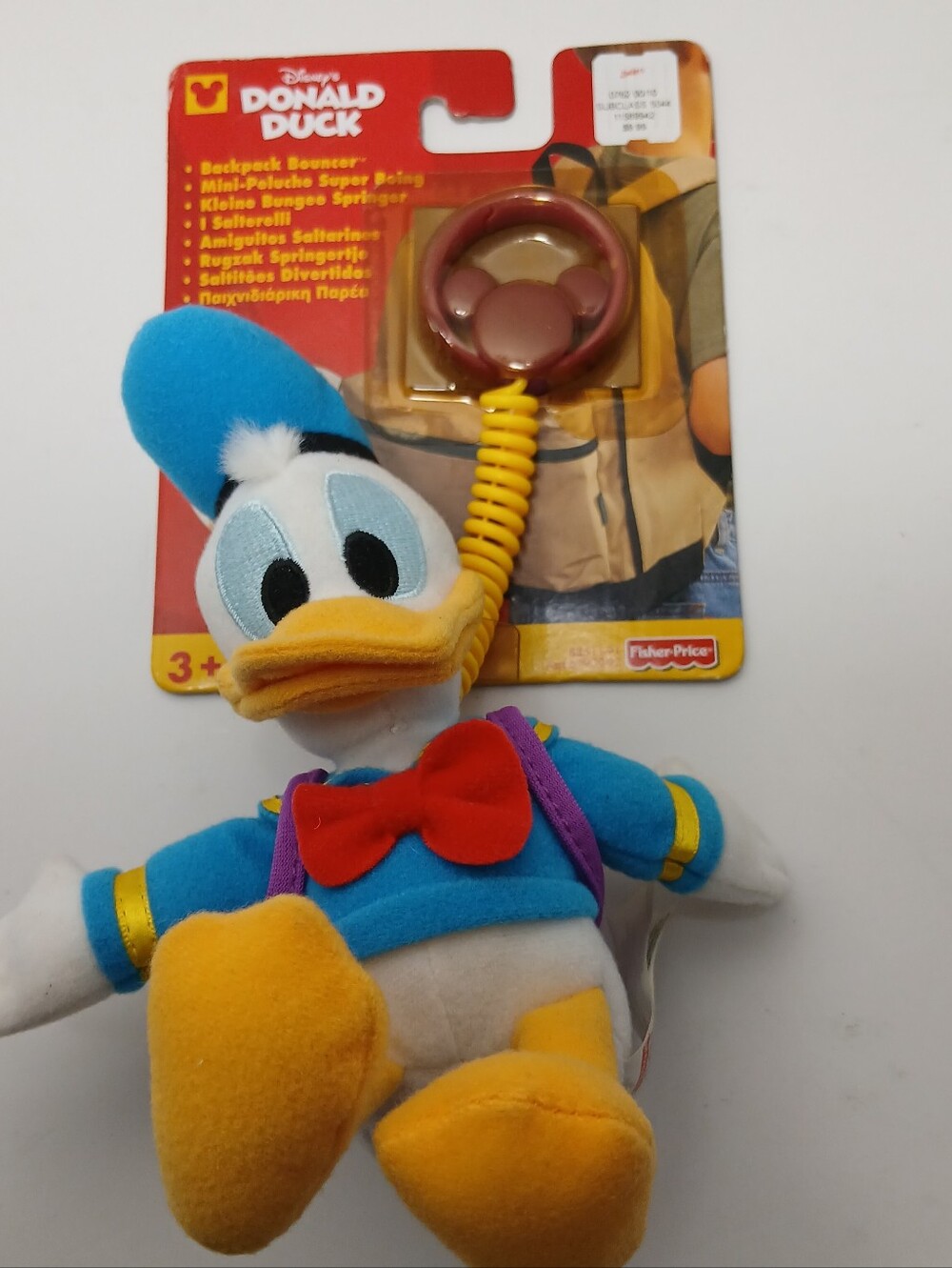 Vintage Donald Duck Fisher Price Plush Talking Backpack Clip New 1999